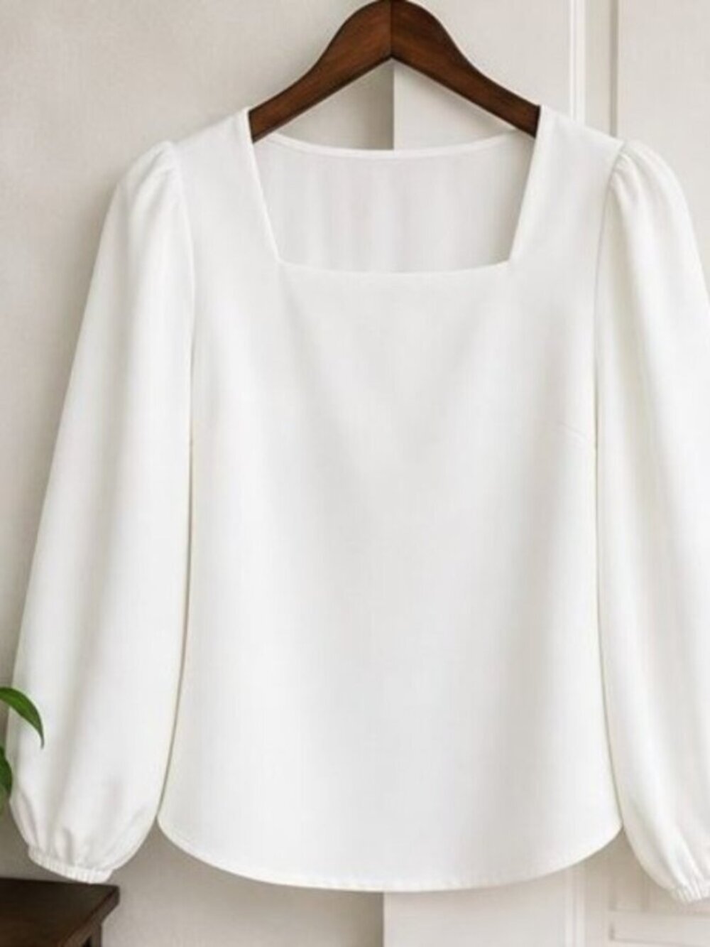 White Puff Sleeve Top